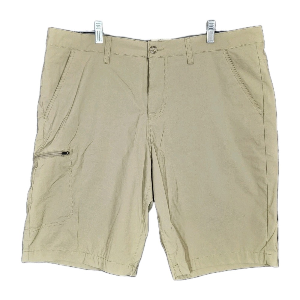 Men's Tan Cargo Shorts Size 38 Utility Casual Hiking Outdoors Weatherproof